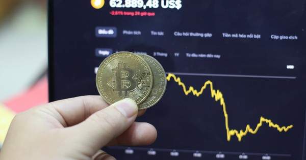 Bitcoin trượt về mốc 62.000 USD trước áp lực bán tháo diện rộng